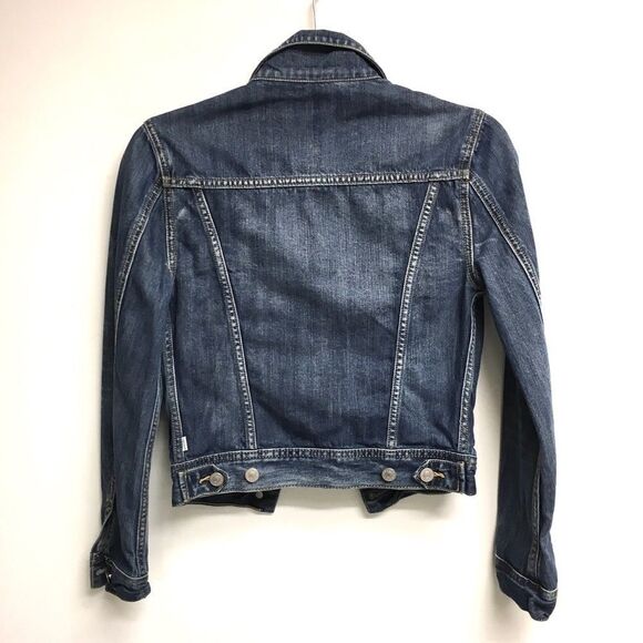 ARITZIA Talula Button Front Long Sleeve Denim Jacket Medium Blue XS - Picture 5 of 6